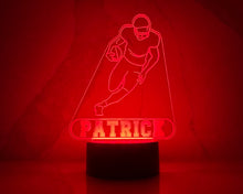 Load image into Gallery viewer, Personalized Football LED Night Light.