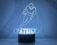 Load image into Gallery viewer, Personalized Football LED Night Light.