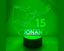 Load image into Gallery viewer, Personalized Soccer LED Night Light.