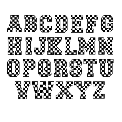 Racing-Checkered Letters