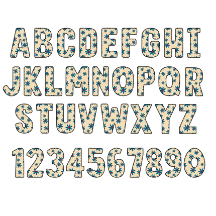 Daisy Beige Letters