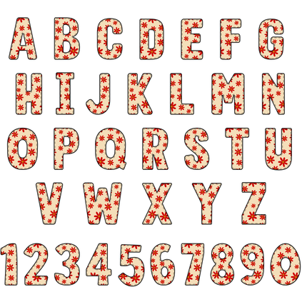 Daisy Retro Red Letters