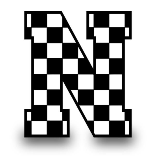 Racing-Checkered Letters