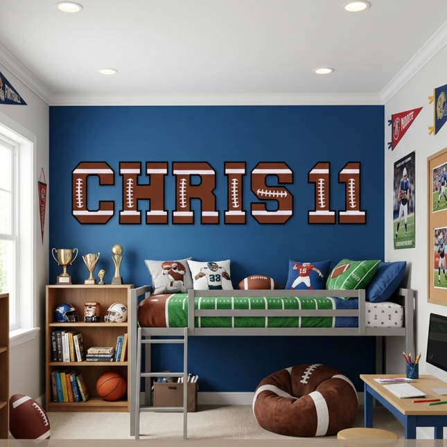 Football Name Sign
