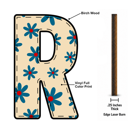 Daisy Beige Letters