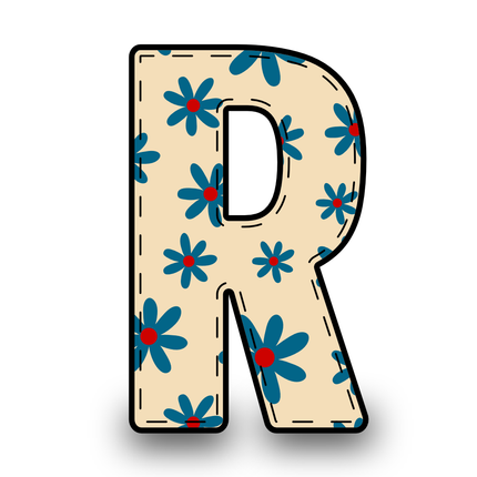Daisy Beige Letters
