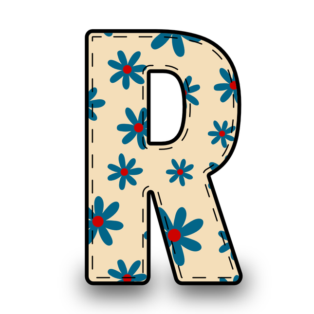 Daisy Beige Letters
