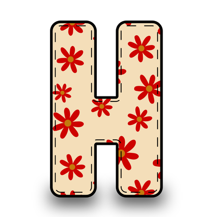 Daisy Retro Red Letters