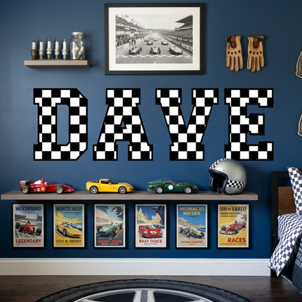 Racing-Checkered Letters