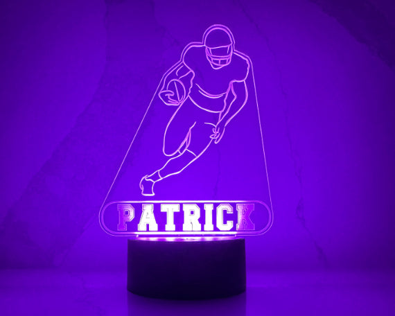 Personalized Football LED Night Light.