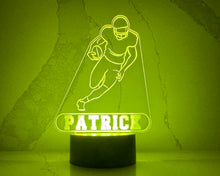 Load image into Gallery viewer, Personalized Football LED Night Light.
