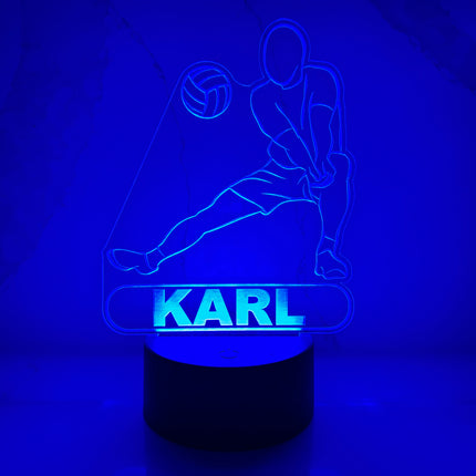 Personalized Volleyball LED Night Light.