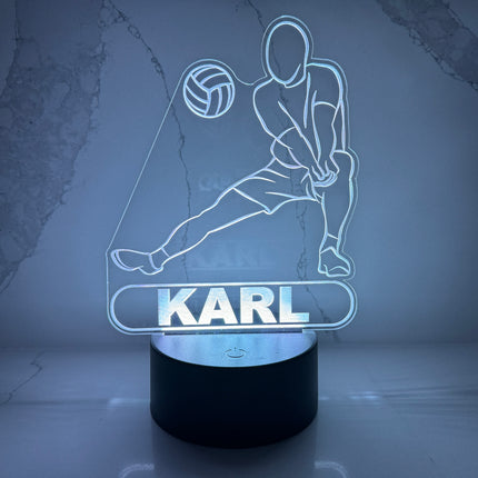 Personalized Volleyball LED Night Light.