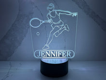 Load image into Gallery viewer, Personalized Tennis LED Night Light.
