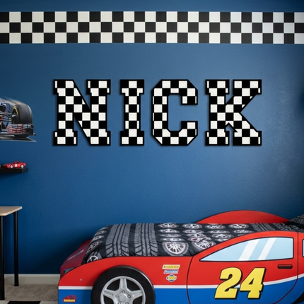 Racing-Checkered Letters