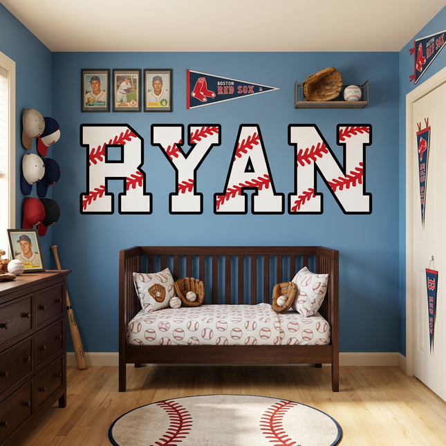 Baseball Name Sign