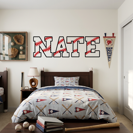 Baseball Name Sign