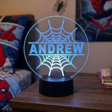 Personalized Spiderweb LED Night Light.