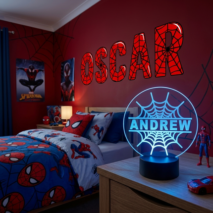 Personalized Spiderweb LED Night Light.